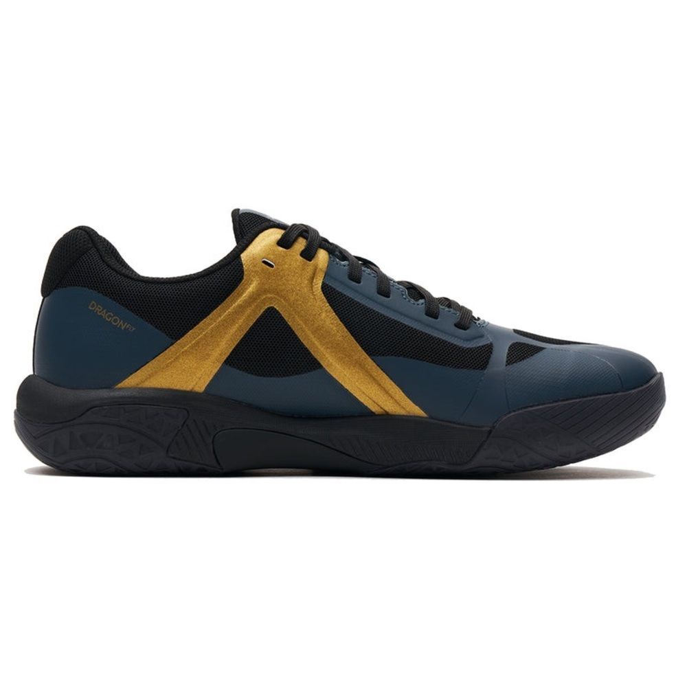 Kanso DragonFly Indoor Court Shoes Black/Gold size 7.5 NWT in box